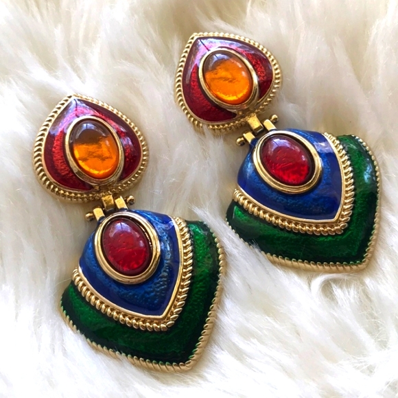 Zara multicolored clip on earrings - Picture 1 of 6